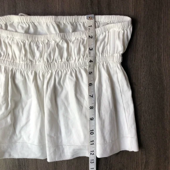 Reformation Rowan Strapless Top Size Small White Cotton Poplin Crop Ties Bows - Picture 7 of 10